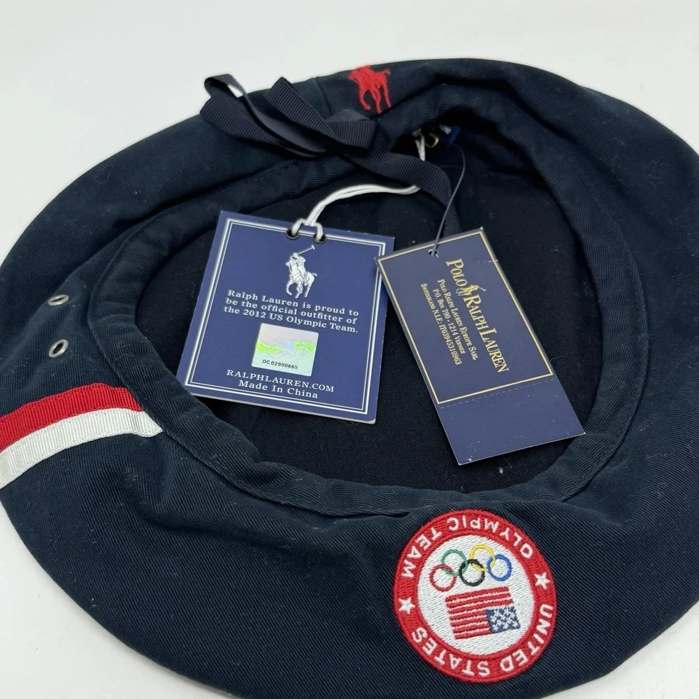 Polo Ralph Lauren Beret 2012 Olympics USA Size L Navy Blue New